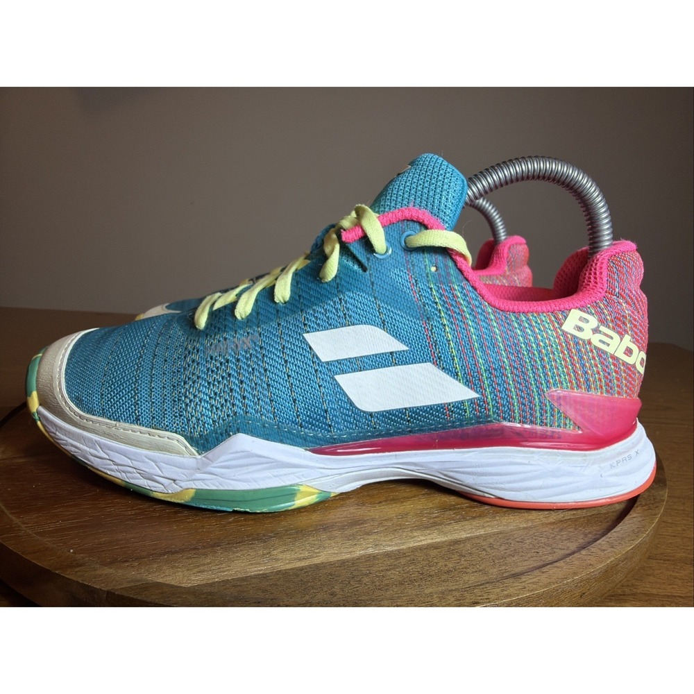 Babolat Jet Mach 2 Women Tennis Pickleball Shoes Blue Pink Michelin US 8